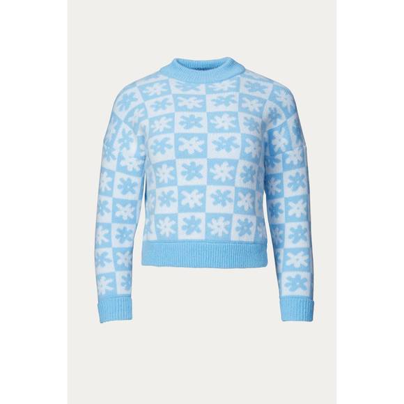 NEW LISA SAYS GAH emma sweater in blue/white - Picture 2 of 5